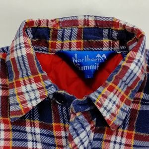 Northern Summit Vintage Padded Insulted Plaid Button Down Flannel